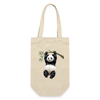 Branche pendante de panda en bambou - Sac à bouteille - nature - Devant