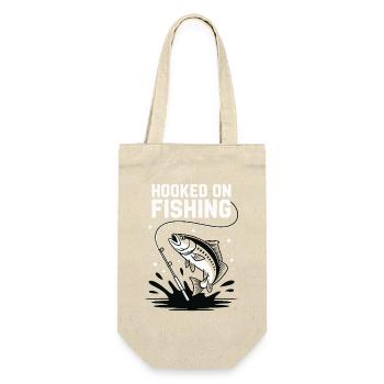Accroché à la pêche - Pêcheur Spruch - Sac à bouteille - nature - Devant