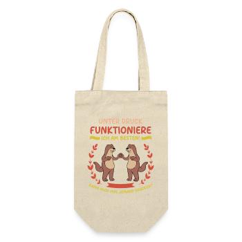 Süßes Otter Design - Geschenkbeutel für Flaschen - Natur - Vorne