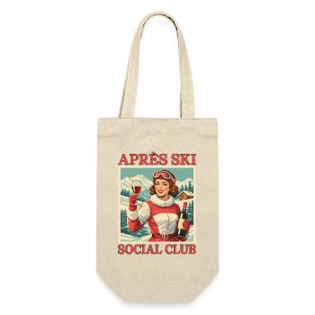 Après Ski Social Club Vintage Retro - Geschenkbeutel für Flaschen - Natur - Vorne