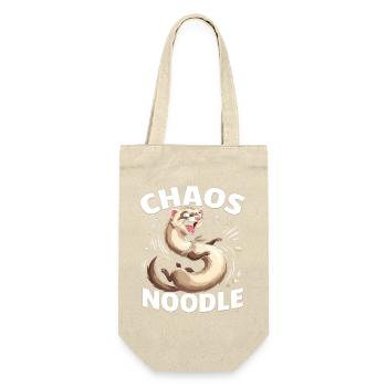 Chaos Noodle Frettchen Cartoon - Geschenkbeutel für Flaschen - Natur - Vorne