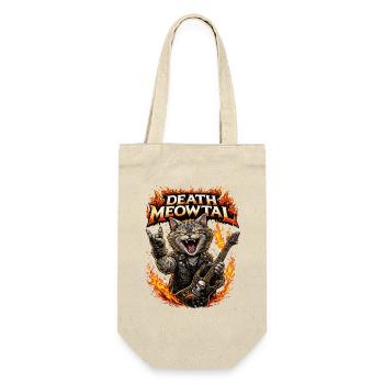 Death Meowtal Rock Inferno - Geschenkbeutel für Flaschen - Natur - Vorne