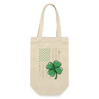Vintage Shamrock Flag Grunge - Gift Bag for Bottles - nature - Front