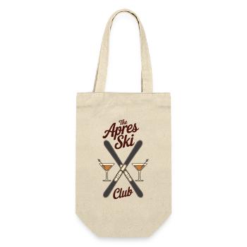 The Apres Ski Club Party Wintersport Berge - Geschenkbeutel für Flaschen - Natur - Vorne