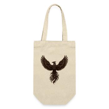 Dark brown rose phoenix - Gift Bag for Bottles - nature - Front