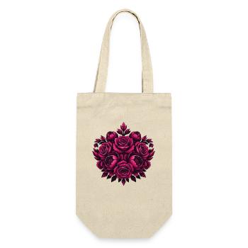Mandala de fleurs roses - Sac à bouteille - nature - Devant