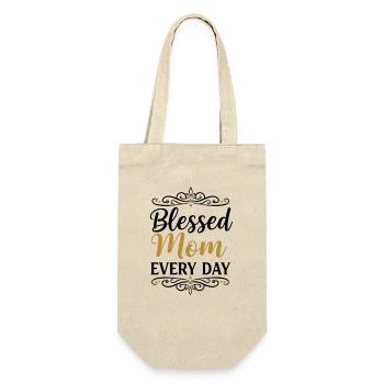 Happy Mom Every Day Mom Gift - Gift Bag for Bottles - nature - Front
