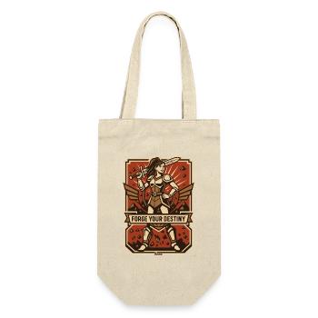 Warrior woman with sword and lettering - Gift Bag for Bottles - nature - Front