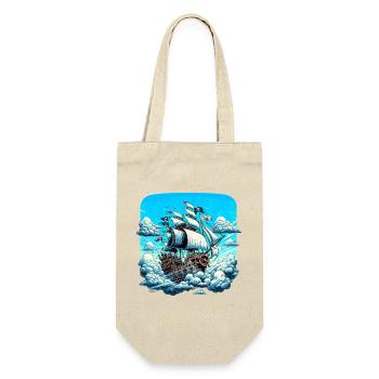 Navire pirate au-dessus d’une mer de nuages - Sac à bouteille - nature - Devant
