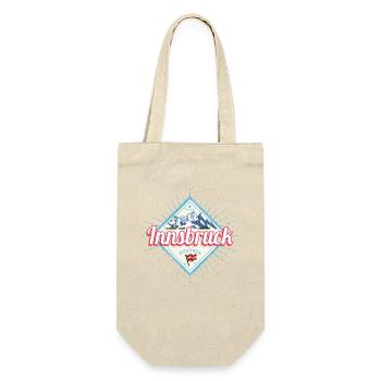 Innsbruck Tirol Österreich Alpen Vintage Souvenir - Geschenkbeutel für Flaschen - Natur - Vorne