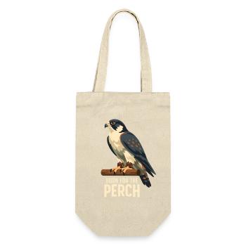 Geboren zum Ansitz | Falknerei Greifvogel - Geschenkbeutel für Flaschen - Natur - Vorne