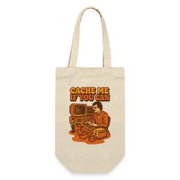 Cache mich, wenn du kannst | Coding Humor - Geschenkbeutel für Flaschen - Natur - Vorne