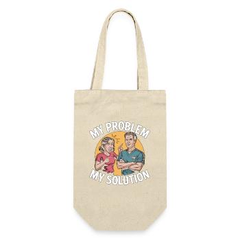 PT Educator My Problem My Pictogram Dad PT Mentor - Gift Bag for Bottles - nature - Front