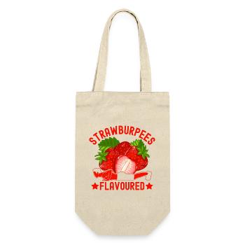 Fitness Fanatics Strawburpees Flavoured - Geschenkbeutel für Flaschen - Natur - Vorne