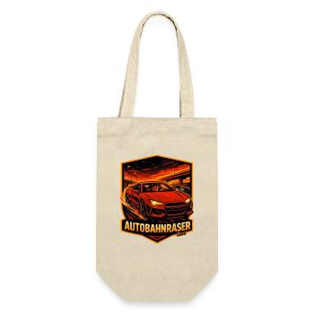 Roter Sportwagen Autobahnraser Poster - Geschenkbeutel für Flaschen - Natur - Vorne
