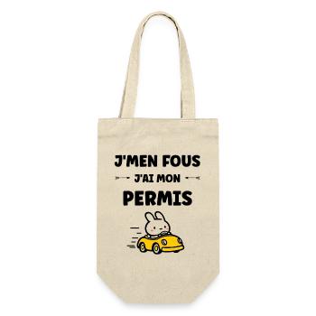Humour j'ai mon permis de conduire - Sac à bouteille - nature - Devant