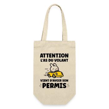 Humour j'ai mon permis de conduire - Sac à bouteille - nature - Devant
