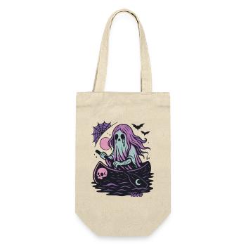 Fantôme dans le bateau avec la lune et la chauve-souris - Sac à bouteille - nature - Devant