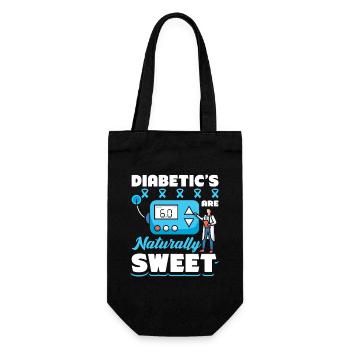 Diabetes type 1 diabetic - Gift Bag for Bottles - black - Front