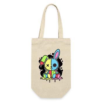 Goth Bunny Horror Rabbit Gothic Gruselig Gruselig - Geschenkbeutel für Flaschen - Natur - Vorne