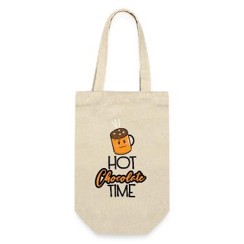 Kawaii Hot Chocolate Time Cute Mug Graphic - Geschenkbeutel für Flaschen - Natur - Vorne