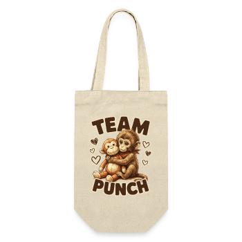 Cute Baby Monkey Named Punch Plush Hugging - Gift Bag for Bottles - nature - Front