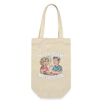 Pediatric OT My Problem My Solution Pictogram Dad - Geschenkbeutel für Flaschen - Natur - Vorne