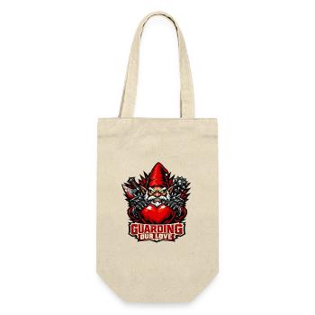 Böser Gnom, Dunkler Gnom, Goth-gnom, Lustiger Gnom - Geschenkbeutel für Flaschen - Natur - Vorne