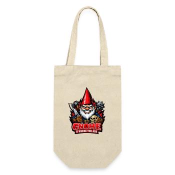 Evil Gnome, Dark Gnome, Goth Gnome, Funny Gnome - Gift Bag for Bottles - nature - Front
