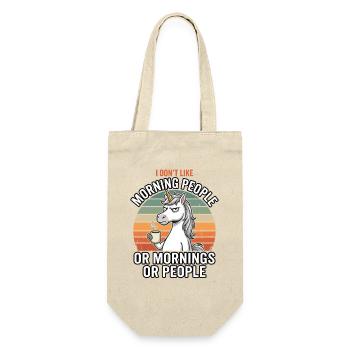 Unicorn Coffee Morning Grouch Hate People - Gift Bag for Bottles - nature - Front