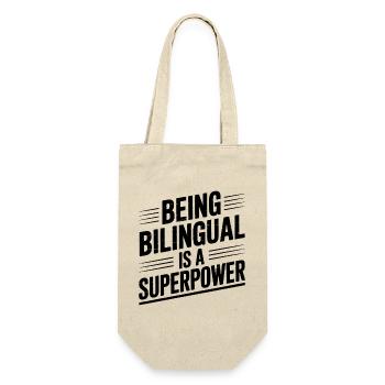 Expressions en langue étrangère Cadeau drôle en langue étrangère - Sac à bouteille - nature - Devant
