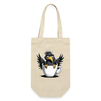 Matin, grognon, café, pas de désir, corbeau, mauvaise humeur, mauvaise humeur - Sac à bouteille - nature - Devant