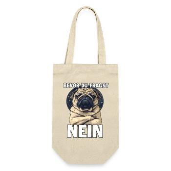 Drôle de carlin Meme T, tenue pour maîtresse - Sac à bouteille - nature - Devant