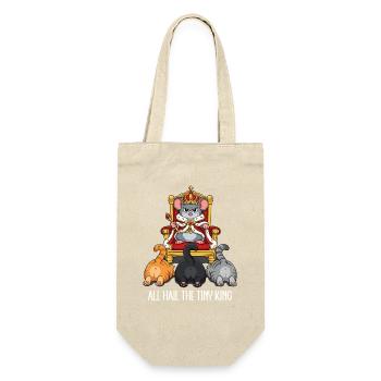 Winziger Mäusekönig Katzen Cartoon - Geschenkbeutel für Flaschen - Natur - Vorne