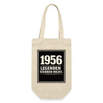 1956 – Legenden sterben nicht Vintage-Design - Geschenkbeutel für Flaschen - Natur - Vorne