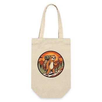 Sloth Wanderer Retro Badge - Gift Bag for Bottles - nature - Front