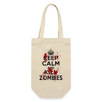 Keep Calm Kill Zombies Costume Divertente Funny - Gift Bag for Bottles - nature - Front