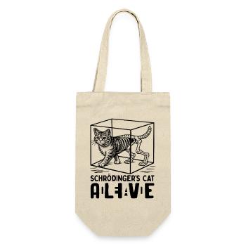 Schrödinger's Cat Dead And Alive - Geschenkbeutel für Flaschen - Natur - Vorne