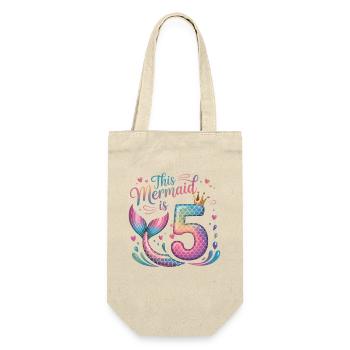 5e anniversaire de la Sirène 5 ans - Sac à bouteille - nature - Devant