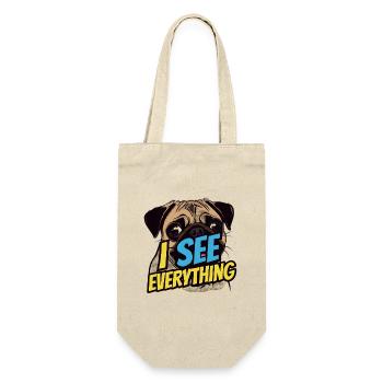 cute pug - Gift Bag for Bottles - nature - Front