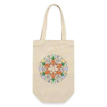Pentagramm-Karottenhase Okkulte Ostersegnungen - Geschenkbeutel für Flaschen - Natur - Vorne
