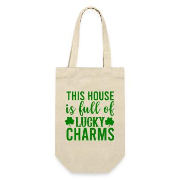 This House Is Full Of Lucky Charms - Gift Bag for Bottles - nature - Front