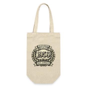 Classic cars 1956 of the year | Vintage Birthday Shir - Gift Bag for Bottles - nature - Front