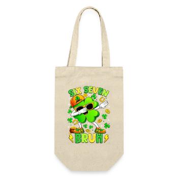 Six Seven Bruh Meme 67 St Patrick Day - Gift Bag for Bottles - nature - Front