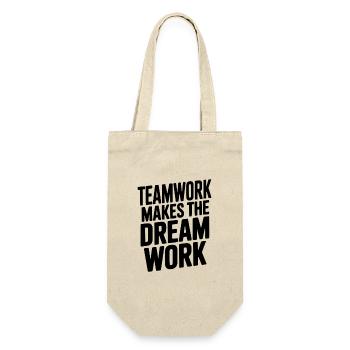 Teamwork Makes the Dream Work - Gift Bag for Bottles - nature - Front