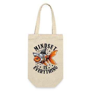 Mindset Is Everything Motivational Inspirational - Geschenkbeutel für Flaschen - Natur - Vorne