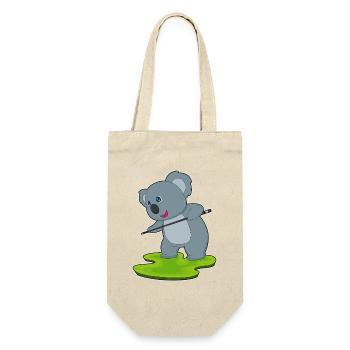 Koala Billiard Queue Sport - Geschenkbeutel für Flaschen - Natur - Vorne