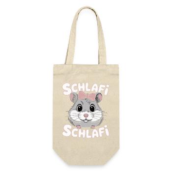 Schlafi Schlafi Hamster Design - Geschenkbeutel für Flaschen - Natur - Vorne