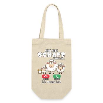 Sorry, my sheep are calling - Gift Bag for Bottles - nature - Front