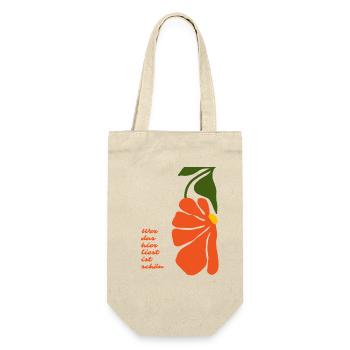 Wer das liest ist schön - Geschenkbeutel für Flaschen - Natur - Vorne